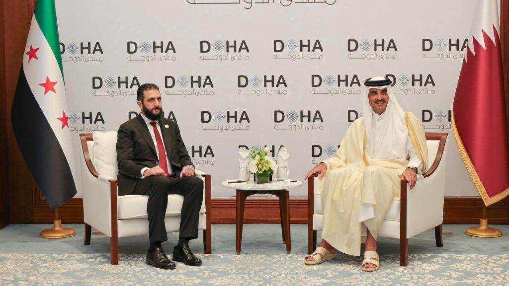 Suriye Cumhurbaşkanı Şara, Doha’da Katar Emiri Al Sani ile görüştü